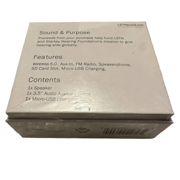 Portable Bluetooth Speaker from LSTN Sound Co., Wanderlust in White, new - Picture 5 of 10